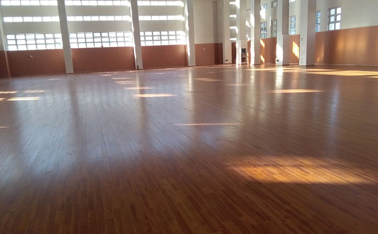 歐氏俄勒岡松排球館木地板結構