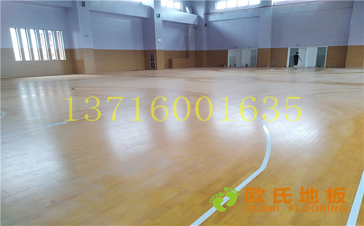 江蘇鹽城西環(huán)路小學體育館木地板案例—歐氏運動木地板廠家