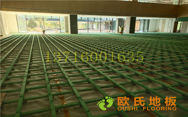 杭州26號地塊商務金融籃球場木地板案例-歐氏運動木地板廠家